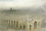 Albert Goodwin Canvas Paintings - The Rain From Heaven, All Souls, Oxford